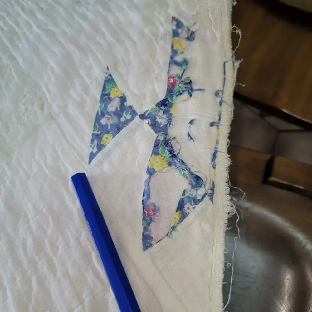 Vintage Handmade Quilt Full or Twin Bedspread Blanket Farmhouse Cabin 53